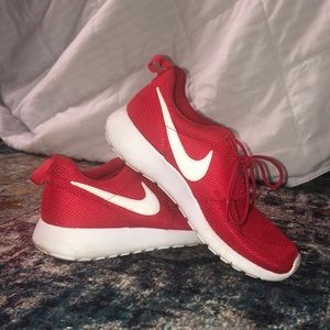 Red and white Nike’s